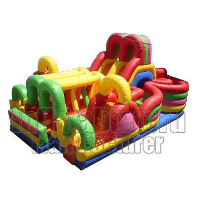 China PVC Amusement Park Kids Inflatable Playground Giant Inflatable Obstacle Course Adult Giant Inflatable Obstacle Course Large For Adult for sale