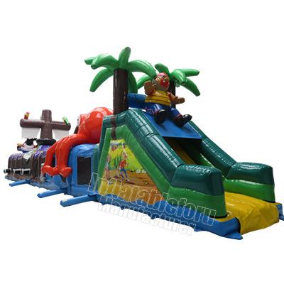 China Large PVC Outdoor Commercial Inflatable Obstacle Course For Adult for sale