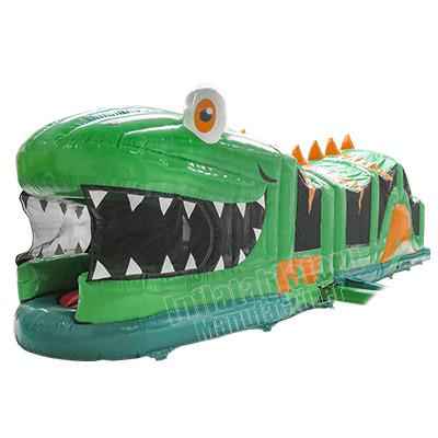 China PVC Commercial Inflatable Crocodile Obstacle Course for sale