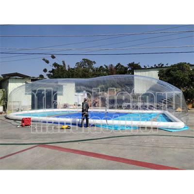 China transparent pvc inflatable dome swimming pool cover/waterproof swimming pool cover for sale