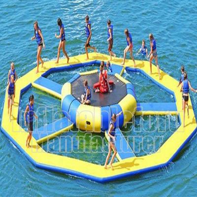 China 0.9mm PVC Tarpaulin Good Quality Water Trampoline Inflatable Water Park for sale