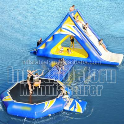 China 0.9mm PVC Tarpaulin Durable 0.9mm PVC Commercial Water Inflatable Water Park Floating On Lake/Sea For Sale for sale