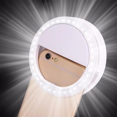 China USB Portable Charging LED Selfie Ring Light For Iphone Extra Lighting Selfie Boosting Fill Light For Phones for sale