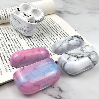 China For Earbuds Earphone Marble Case For Fundas AirPods Case pro PC Headphone Hard Cover Earphone Accessories For Apple Air Pod Protective Case for sale