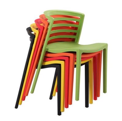 China Modern Cheap Home Furniture Modern Dining Room Furniture PP Durable Stackable Plastic Restaurant Chairs for sale