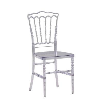 China Modern Modern Transparent Plastic Crystal Banquet Chair for Wedding and Hotel for sale