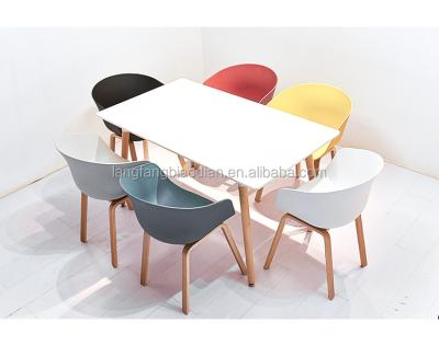 China European Style Dining Table For Indoor Modern White Black Wood Dining Table Set Chairs Coffee Table For 6 Seaters Furniture for sale