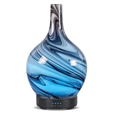 China Portable Custom Glass Desktop Electric Silent Humidification Electric Fragrance Lamp Moon Vase Humidifier Ultrasonic Aroma Diffuser for sale