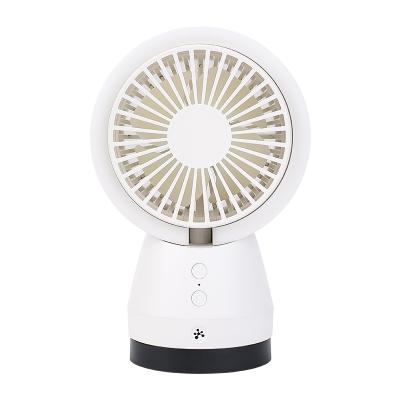 China Logo Hotel Customized Small Size Table Desktop USB Mini Fan With Purify Function for sale