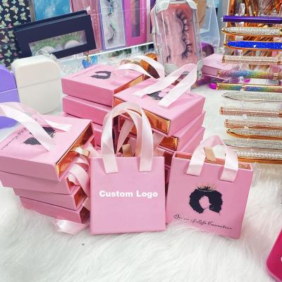 China Wholesale good quality full strip lashes real mink 3d eyelashes custom natural lashbox private label packaging box eyelash seller for sale