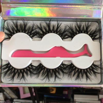 China Factory price good quality dramatic 25mm bottom strip full lashes 3d mink eyelashes wholesale mink eyelash custom label for sale