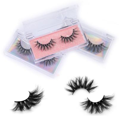 China Wholesale good quality custom made 3d 5d mink eyelashes private label mink eyelashes 25mm bulk strip box full real for sale