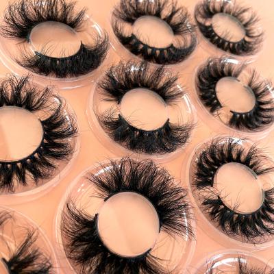 China High Quality Create Your Own Brand Fluffy Full Strip Lashes Packaging Box Wholesale 5D 25mm 30mm Mink Eyelash Bulk Tapered Vendor for sale