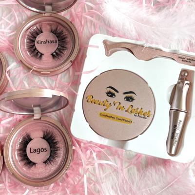 China Best Magnetic Custom Seelers Natural Long Lashes Magnetic Eyelashes 6 Magnets Lashes Box Private Label With Eyeliner Vendors for sale