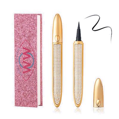 China Waterproof 2021 New Arrivals Glitter Waterproof Lashglue Pen Eyeliner Packaging Private Label Magnetic Eyelash Eyeliner Pen for sale