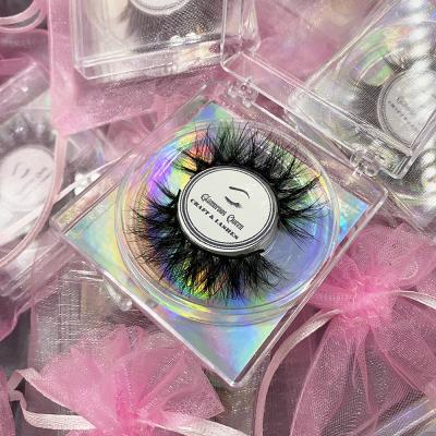 China Full Good Quality 5D 25mm Mink Eyelashes Vendor Packaging Box 3D Strip Mink Lash Case Custom False Eyelash Dispensers for sale