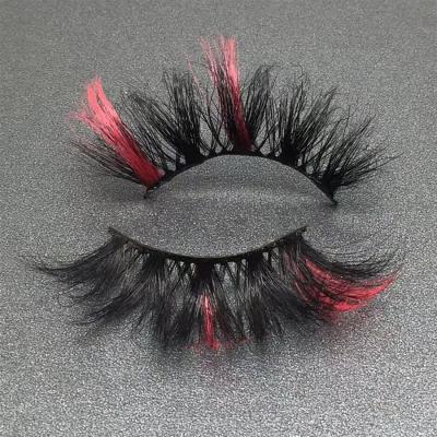 China Wholesale Good Quality 3d 20mm Custom Fluffy Lashes Colored Strip Full Lashes Tray Bulk Mix Color Lashes Mink Vendor for sale