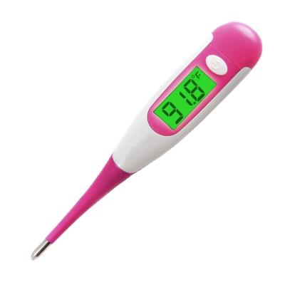 China Oral; rectal; Large Flexible LCD Display Digital Armpit Tip Oral Thermometer with Beeper Alarm for sale