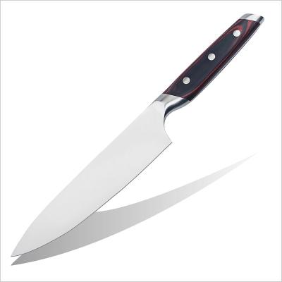 China Viable German 1.4116 Chef's Knife 8inch Kitchen Knife Steel Pakka Handle Knife for sale