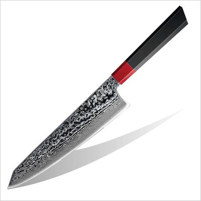 China Viable Factory Price Damascus Professional Kitchen Knives Set 67 Layers VG10 Damascus Steel Japanese Chef Knife for sale