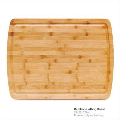 China Sustainable Bamboo Cutting Board for Kitchen, Heavy Duty Wooden Cutting Boards with Juice Groove, 100% Organic Bamboo for sale