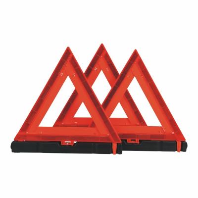 China Easily Handle and Assemble 3 Pcs Racing Car Roadside Emergency Traffic Warning Safety Double Faced Triangle for sale