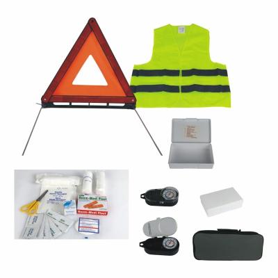 China High Quality Lightweight Reflective Vest Kit With Warning Triangle High Visibility Road Safety for sale