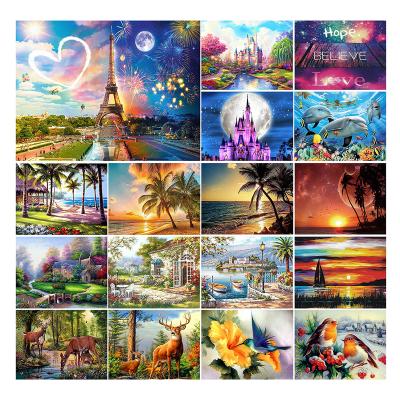 China Wholesale Custom Modern Diamond Painting Home Decor Wall Art Diamond Landscape 5d Fashion 5d Decoration Kits OEM ODM ODM for sale