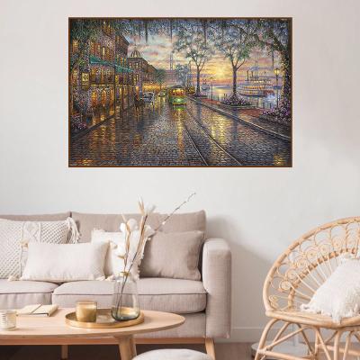 China Waterproof+ECO-Friendly Maker DIY Street Tram 5D Diamond Set DIY Lava Mosaic Painting for sale