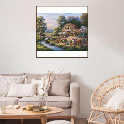 China Wholesale Picture 5d Diamond Painting Wall Art Diamond Painting Kit Floral Landscape Garden Painting From Europe Factory for sale