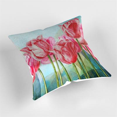 China DIY Diamond Painting Pillow Cover 45*45cm Tile Creative Sofa Decoration Case Decoration for sale