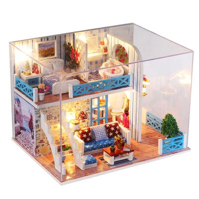 China DIY TOY YUANLIN Factory Furniture Toys Gifts Crafts 3D DIY Wooden Miniature Doll House Book House for sale