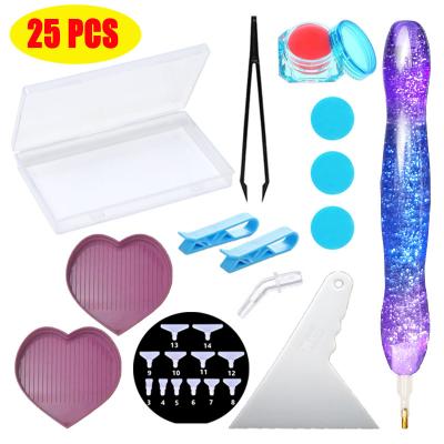 China Easy High Quality Customized Diamond Painting Tools and Accessories Set Set Using Light Protection Diamond Painting Tools And Accessories Kit Resin Point Drill Pen For Adults Kids for sale