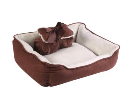 China Pawise Wholesale Viable 3-in-1 Customized High Quality Durable Pet Bed Warmer Pet Starter Kit Dog Bed With Blanket &bone For Dogs Cats for sale