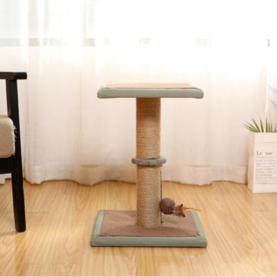 China Pawise Cat Scratching Post Sisal Cat Scratcher Viable Tree with Toy Ball for sale