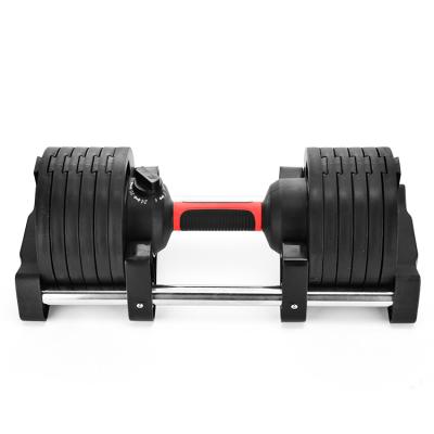 China Automatic Adjustable Dumbbell 24kg Weight Gym Workout Workout Workout Weight Lifting Training Black OEM for sale