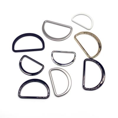 China Classic Metal D Shape D Clip Zinc Alloy Semi Ring Belt Buckle For Bag Dress Dog Collar for sale