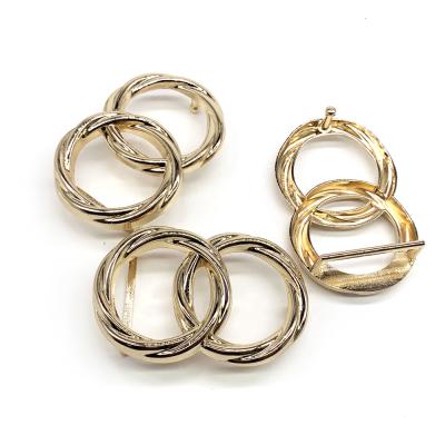 China FASHION factory price metal double ring shape wholesale zinc alloy belt buckle for sale