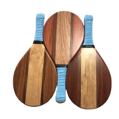 China HOLYKING Wooden Wooden Beach Paddle Ball Striped Set - Tennis Racket Outdoor Sports Games for sale