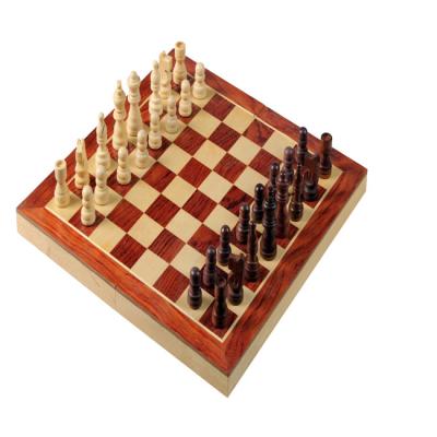 China Magnetic Travel Wooden Mini Magnetic Chess Chess Set With Foldable Chessboard for sale