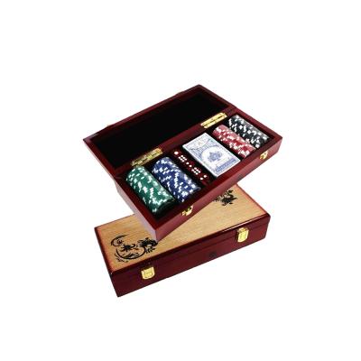 China 2015 New Design Wooden Gambling Poker Set / Multiplayer Gambling Cards Chips Case Set for sale