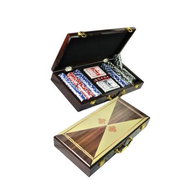 China Gambling Poker Chip Game Set (300 Chips, 5 Dice, and 2 Decks of Cards) for sale