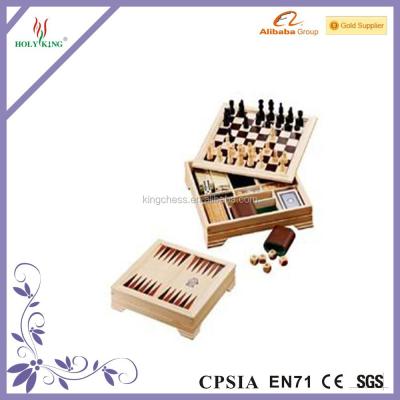 China Wooden combination wooden chess set/7 in 1 combination chess set for sale