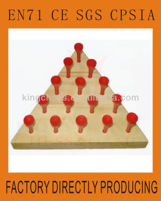 China Wooden color wooden peg game mini set or piece for sale