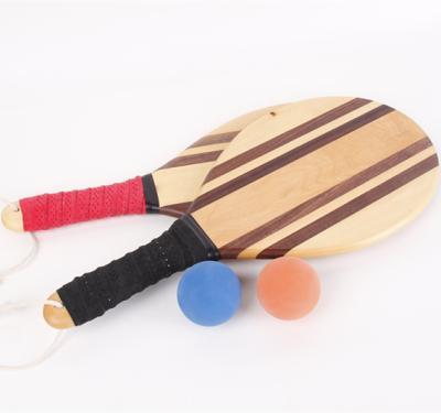 China HOLYKING Beach Paddle Wooden Ball Set Outdoor Sport Games Racquets Flat Tennis Rackets for sale