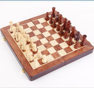 China Wooden Antique Wooden Hand Carved Chess Board Set 1007B for sale