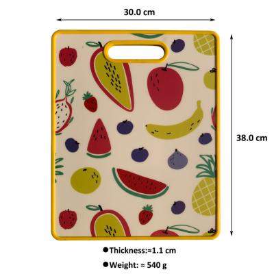 China Viable Plastic Cutting Board Mats Cartoon Printing Multifunctional Plastic Cutting Cutting Board Anti Slip Plastic Cutting Board for sale