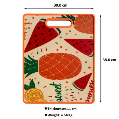 China Eco Friendly Sustainable Cutting Board Plastic Custom Cartoon Printing PP Safety Top Kitchen Plastic Cutting Board for sale