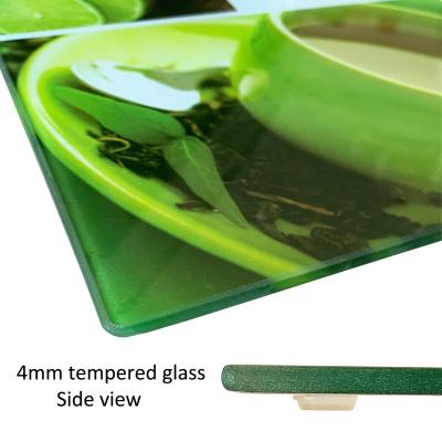 China Sustainable Home Kitchen Use Healthy Tempered Glass Sublimation Cutting Board Tempered Glass Wholesale Size Boards for sale