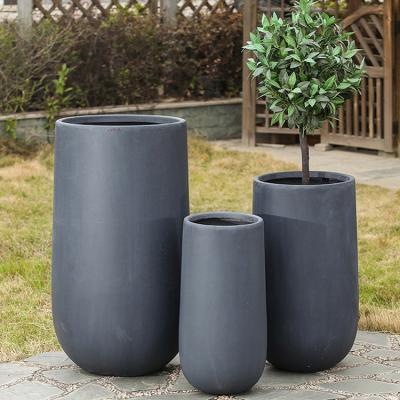 China Professional Customized Outdoor Europe Size Large Large Hotel Floor Garden Fiberglass Flower Planter Pots for sale